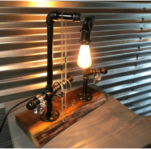 Large Jewelry Stand with Edison Light